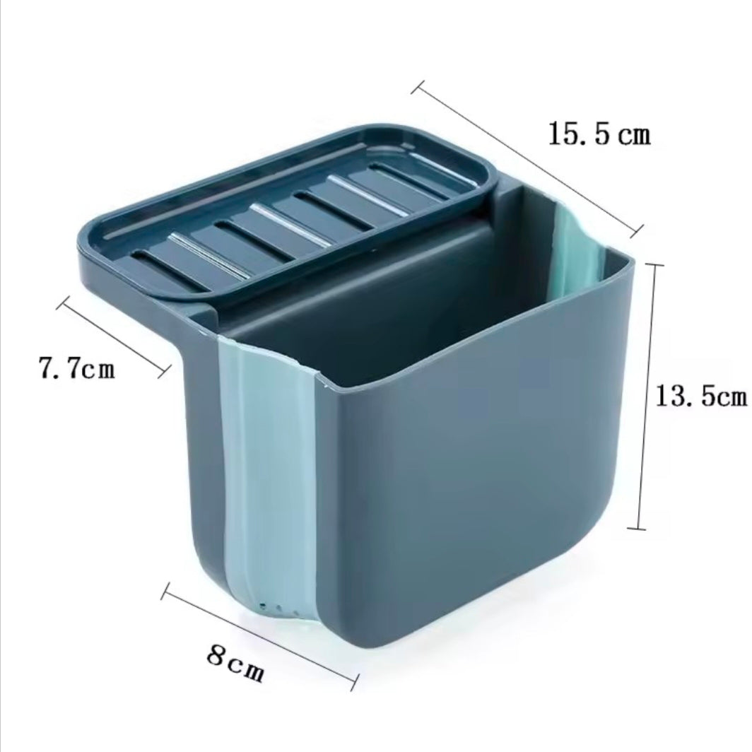 Kitchen Sink Retractable Drain Basket Suction Cup Hanging Storage Rack Kitchen Waste Pool Dry and Wet Separation Trash Organizer