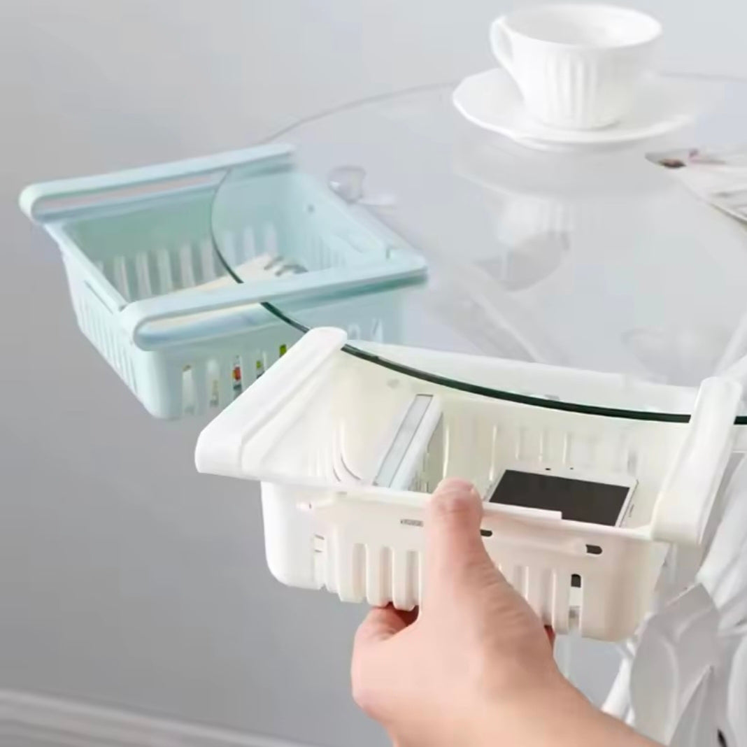 Refrigerator Storage Basket Adjustable Stretchable Refrigerator Partition Storage Rack Multi Functional Flexible Storage Basket