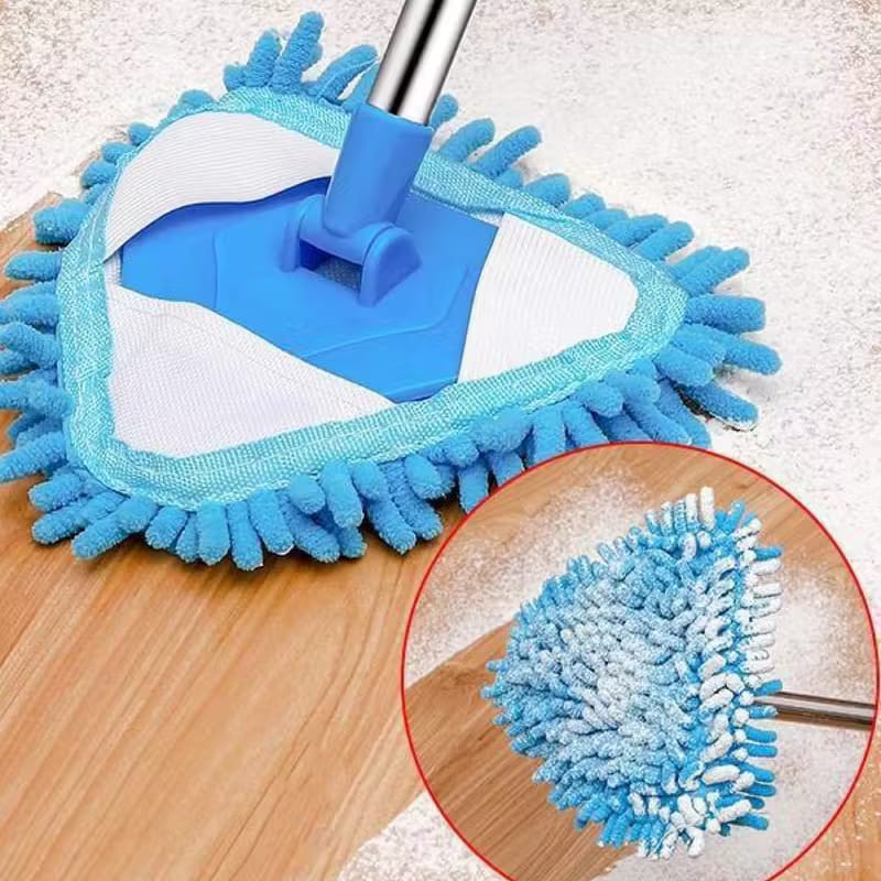 Triangle Mop 180 Degree Adjustable Retractable Household Cleaning Lazy Mop Hand Wash Flat Mop Ceiling Floor Bathroom Glass Pads