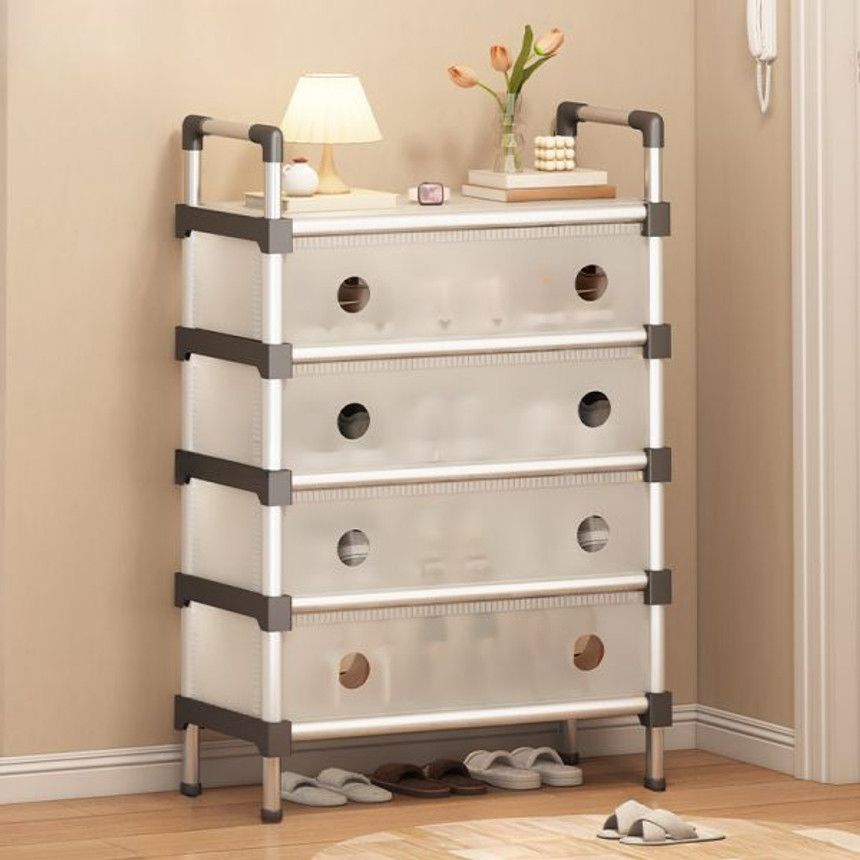Simple Multilayer Shoes Rack Assemble Space-Saving Shoe Cabinet with Dustproof Diaphragm Home Organizer Storage Stand