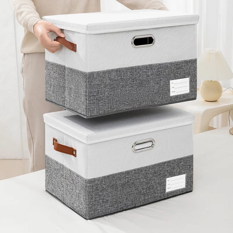 Storage Box with Cover – Durable Organizer for Clothes & Accessories