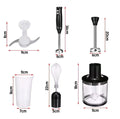 Hand Immersion Blender 500W 4-in-1 Stainless Steel Stick Food Mixer 700ml Mixing Beake 500ml Processor Whisk