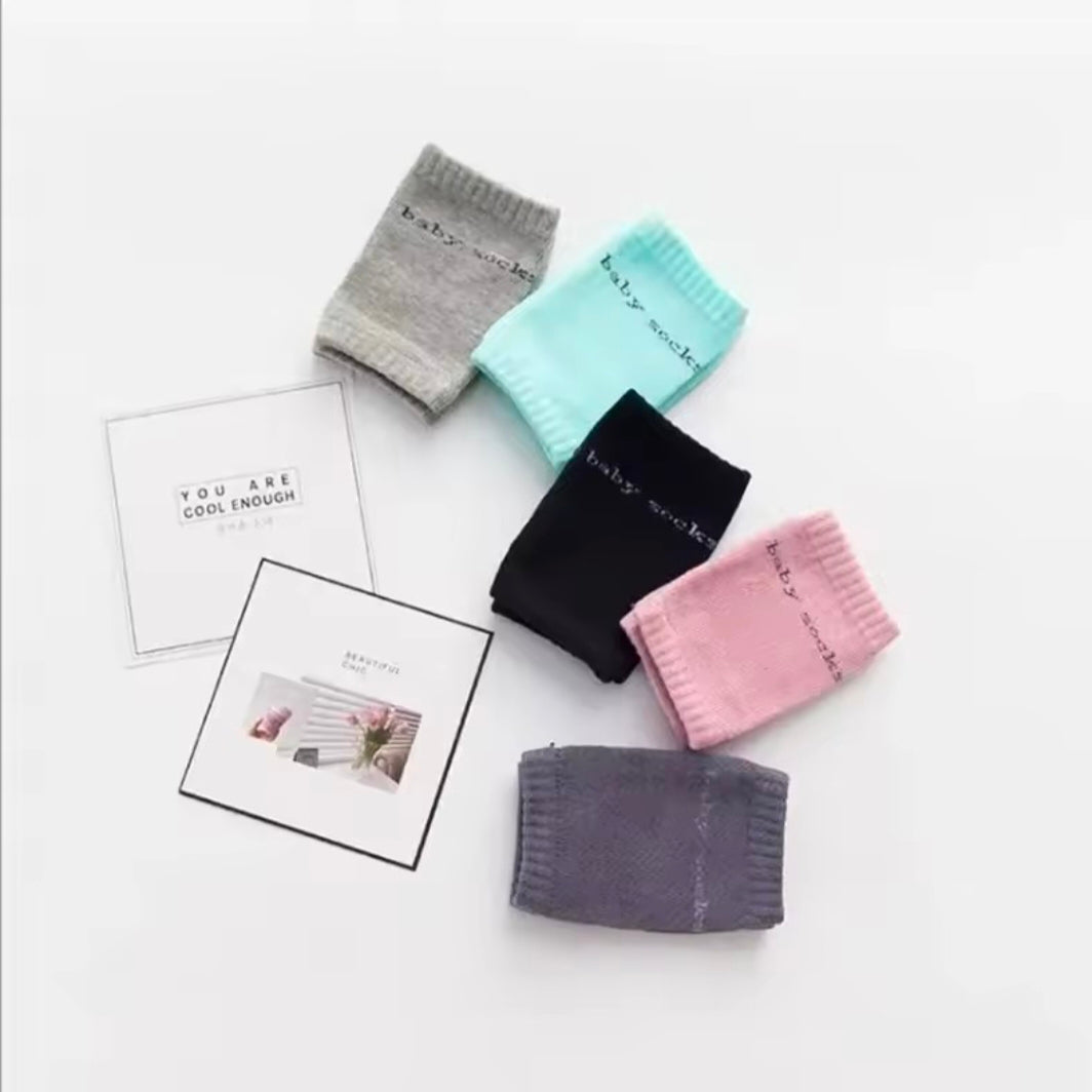 Infant Knee Pads Plain Color Glue Point Anti-Slip Children Knee Breathable Movement Summer Baby Crawling Elbow Pads