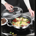 304 Stainless Steel Non-Stick Frying Pan – 28cm Honeycomb Wok
