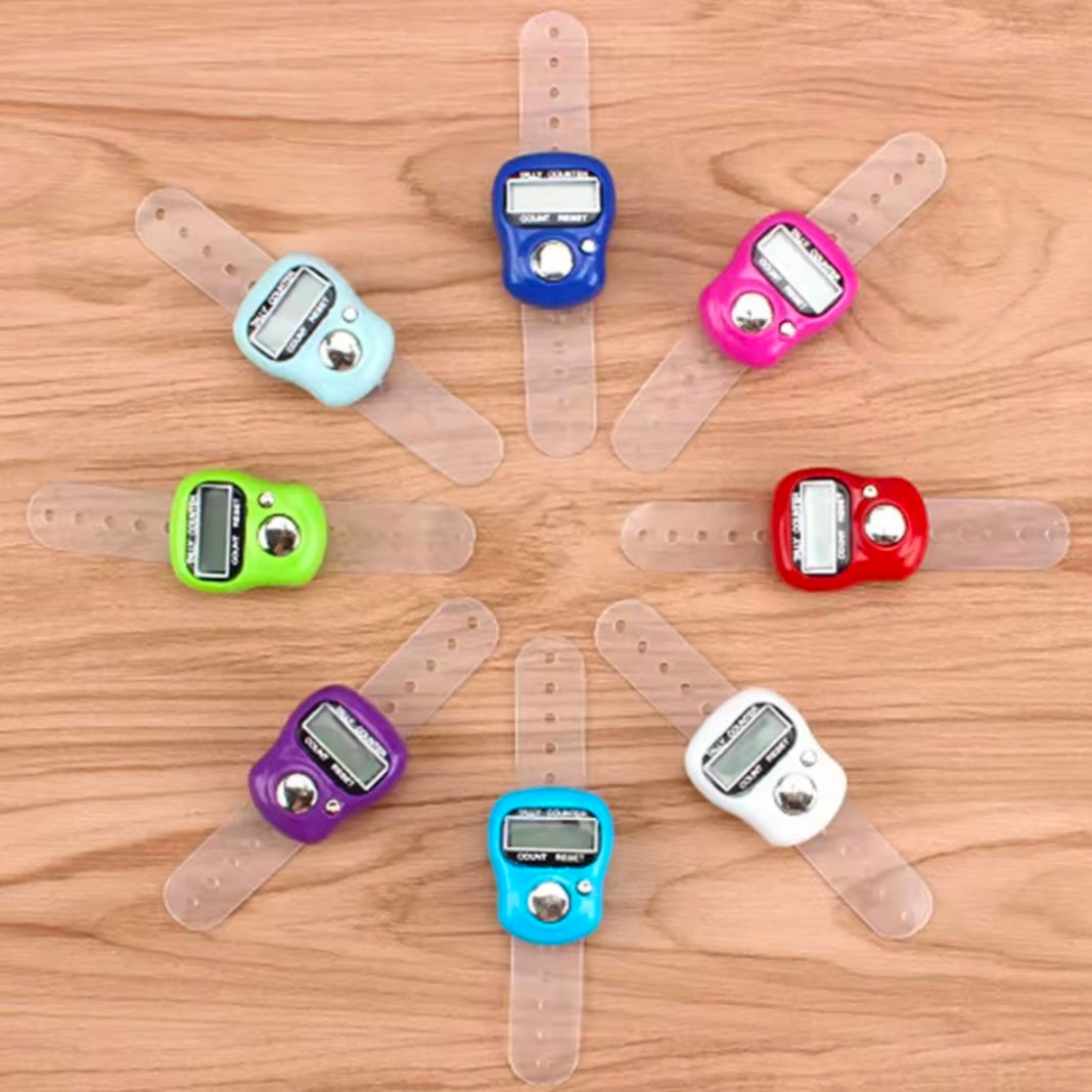 Mini Stitch Marker And Row Finger Counter LCD Electronic Digital Tally Counter For Sewing Knitting Weave Tool Key Number Count