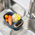 Multifunctional Plastic Kitchen Sink Drain Basket Food Vegetables Peel Egg Filter Storage Organizer Kitchen Shelf Rack Drainier