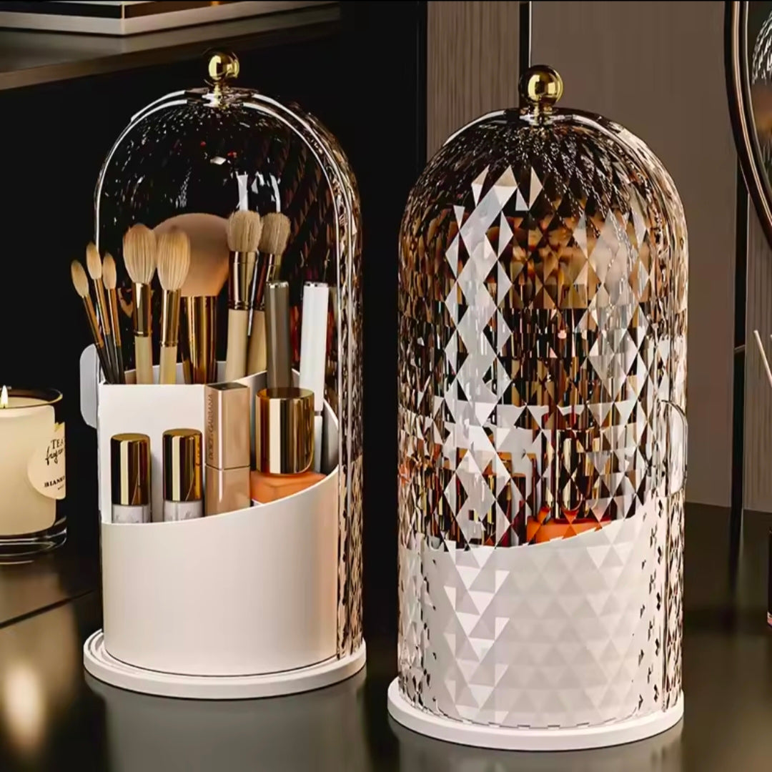 Rotating Makeup Brush Storage Cylinder Lipstick Cosmetic Box Desktop Pen Holder Skin Care Product Eyebrow Pencil Eyeliner Brush