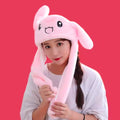 Cute Caps Plush Embroidery Women Hat Gift For Kids Children Girls Boy Wrap Warm Dancing Rabbit Ear Hat