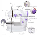 Household Sewing Machine Portable Electric Sewing Machines with Light and Speed Control for Beginner DIY Home Sewing Accessories
