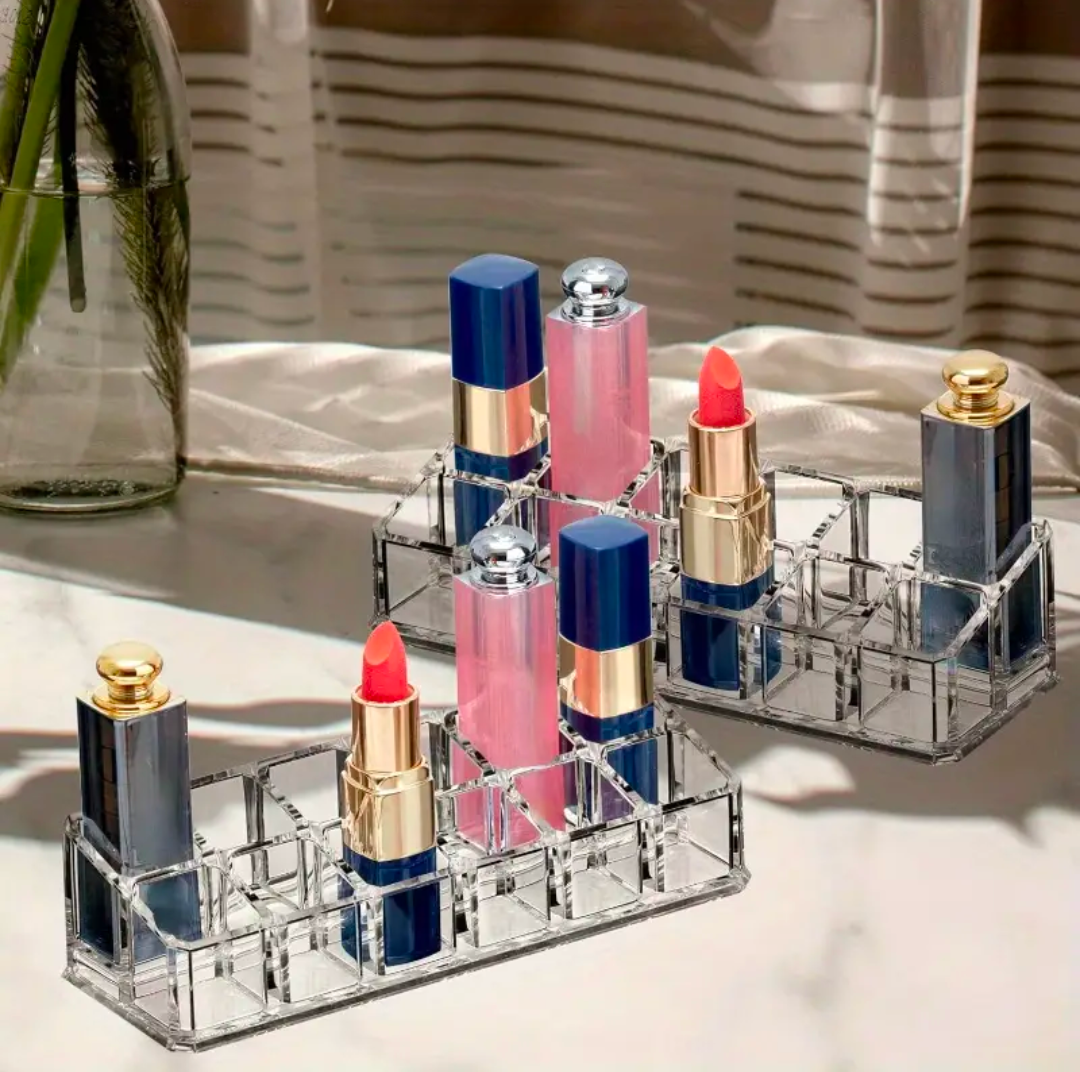Transparent 12 Slots Lipstick Organizer