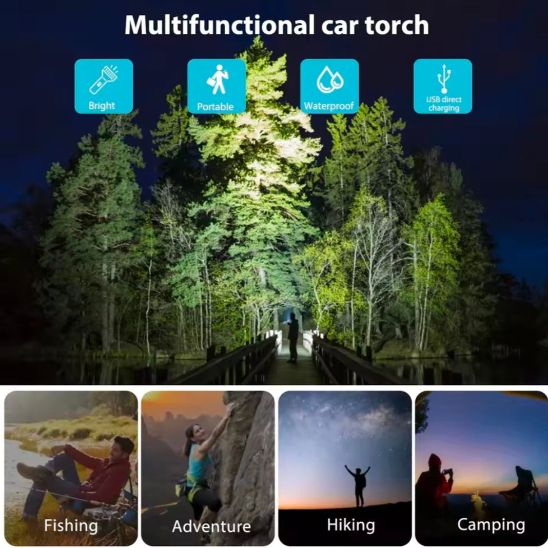 Car Safety Hammer with Flashlight LED Multi-Function Flashlight Emergency Car Escape Tool Window Glasses Breaker Seatbelt Cutter