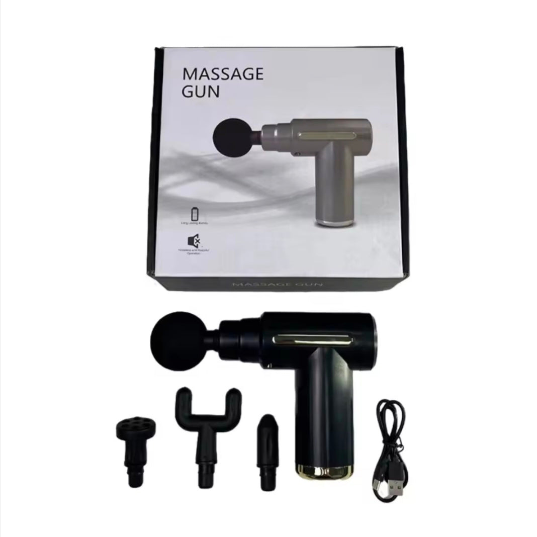 Mini Fascia Massage Gun Powerful Mini Deep Tissue Massage Gun for Muscle Recovery & Pain Relief with 4 Attachments