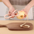 2 In Multifunctional Vegetable Fruit Slicer Julienner Non- Slip Handle Dishwasher Safe Hook Design Kitchen Tool