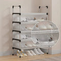Simple Multilayer Shoes Rack Assemble Space-Saving Shoe Cabinet with Dustproof Diaphragm Home Organizer Storage Stand
