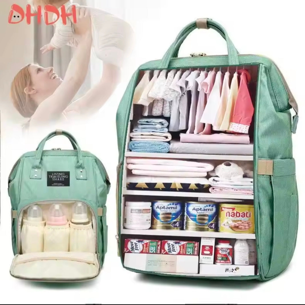 DHDH Diaper Bag Mummy Backpack Large Capacity Bag Mom Baby Multi-function Waterproof Outdoor Travel Diaper Bags For Baby Care