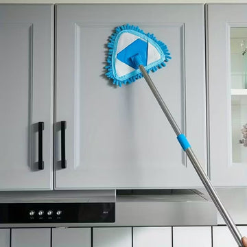 Triangle Mop 180 Degree Adjustable Retractable Household Cleaning Lazy Mop Hand Wash Flat Mop Ceiling Floor Bathroom Glass Pads