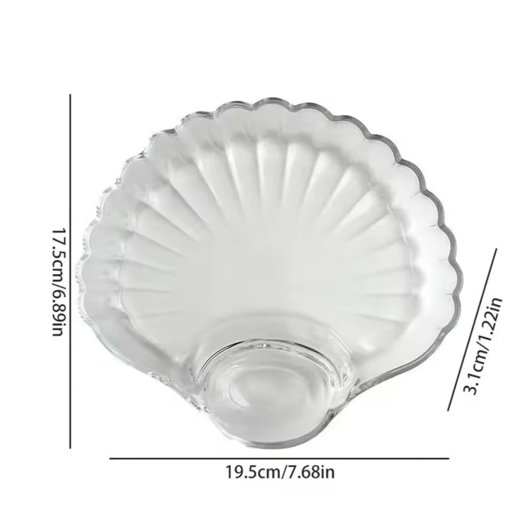 Shell Dish Transparent Dumpling Plate with Vinegar Discs Sushi Breakfast Dried Fruit Snack Shell Spitting Dish Fruit Plate