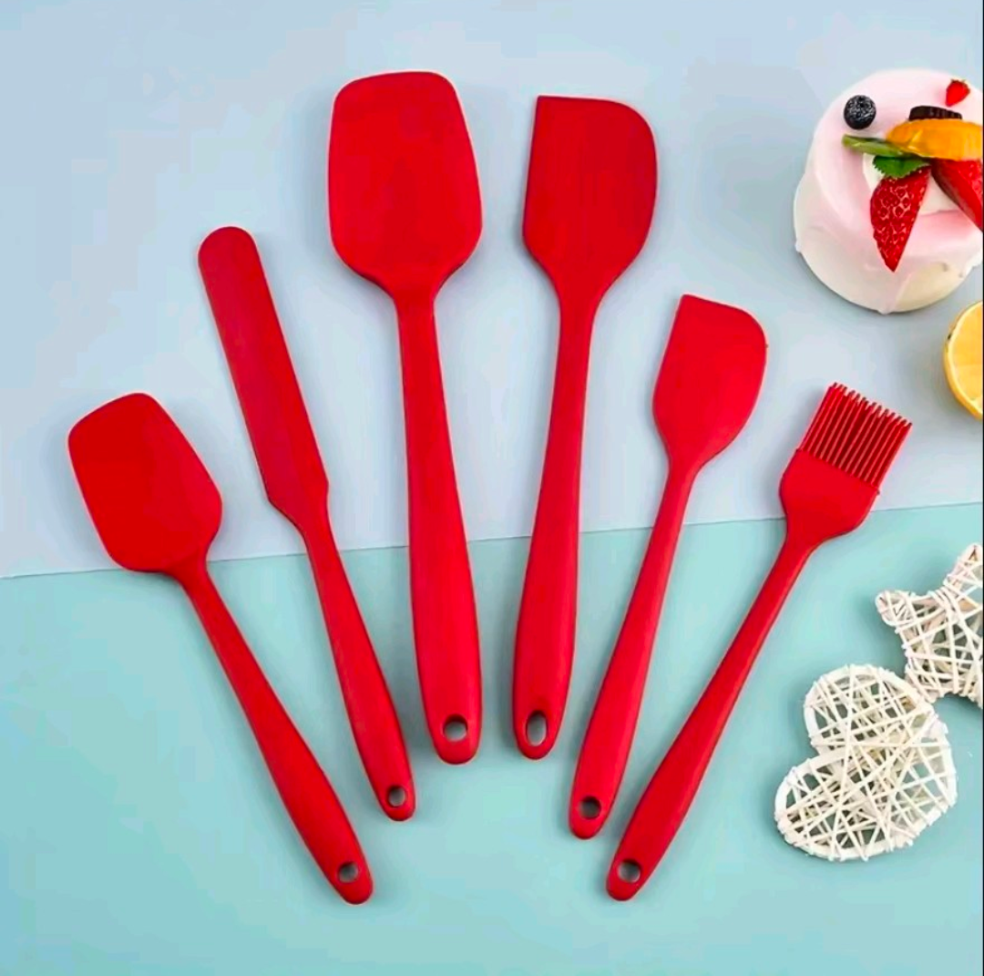 6 Pcs Silicone Kitchenware Set – Non-Stick, Heat Resistant Cooking Tools