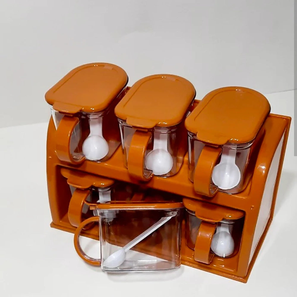 Cooking Joie Plus 6 Pcs Kitchen Spice Jar Organizer Rack