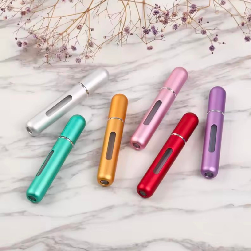 8/10ml Mini Portable Refillable Perfume Bottle Atomizer Pump Aluminum Spray Bottle Cosmetic Container Travel Makeup Tools